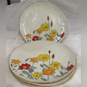 Spectrum Designz dinner plates, set of 3, Flower Valley